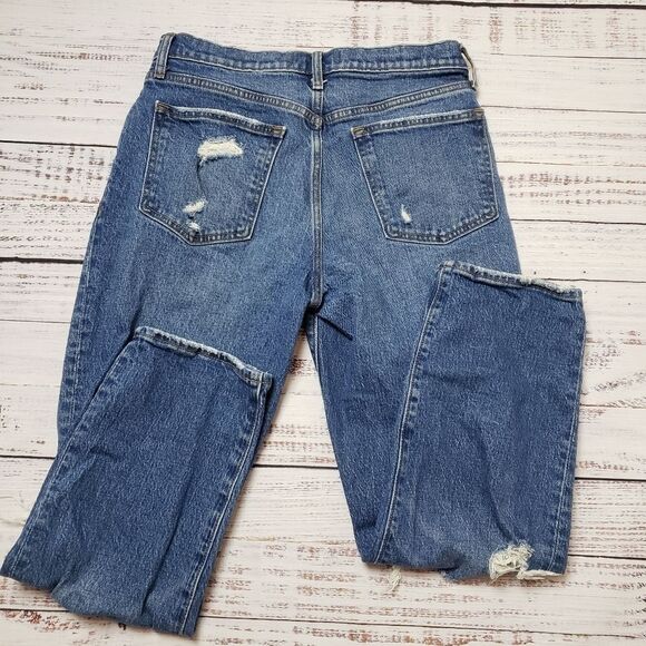 Abercrombie & Fitch The Boyfriend Mid Rise Distressed Jeans Size 28 / 6R A&F - Picture 12 of 12